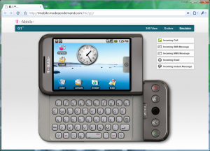 於網上試玩 t-mobile G1