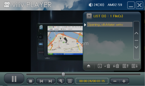 內建《Viliv Player》視頻播放軟件。