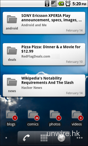 Google Reader for Android推新版加強主畫面Widget功能