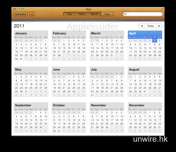 [Mac] Lion 終於就 iCal 改版‧更像 iPad 介面！