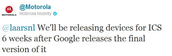 Motorola：我們也有 ICS！正式版本見街「六星期後」吧！