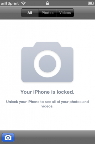 iOS 5 bug : 鎖了機也可直看機內相片