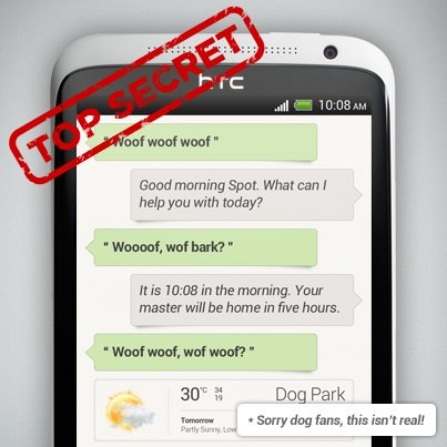 HTC 將推出語音助理？支援狗狗語言？其實只是開玩笑啦！