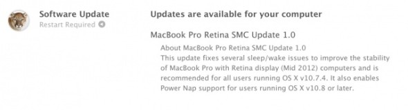 Apple 釋出 Retina MacBook Pro 韌體更新，追加 Power Nap 功能