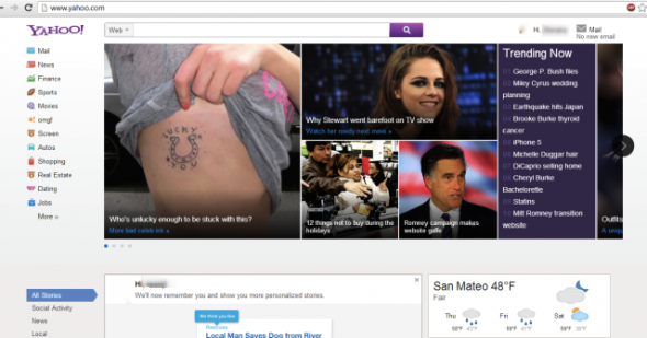 方便觸控使用？Yahoo 正在測試 Windows 8 款式的首頁設計