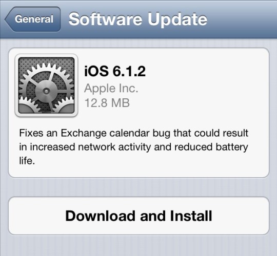 記得更新！Apple 為 iOS 裝置推 6.1.2 系統