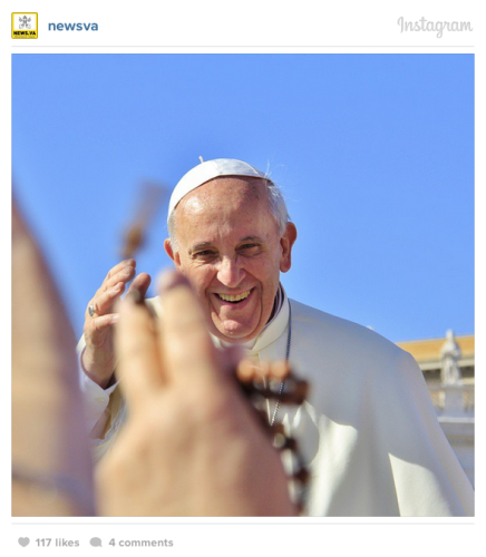 與時並進，教宗在 Instagram 大活躍！