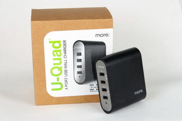 USB 便攜充電利器！more. U-Quad 4 Port USB Wall Charger