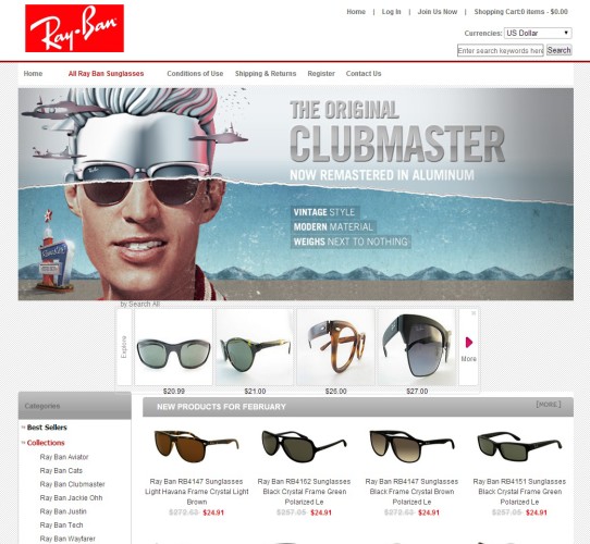 1 折 Ray-Ban 大平賣 ?  「高仿」網站多名港人中招！