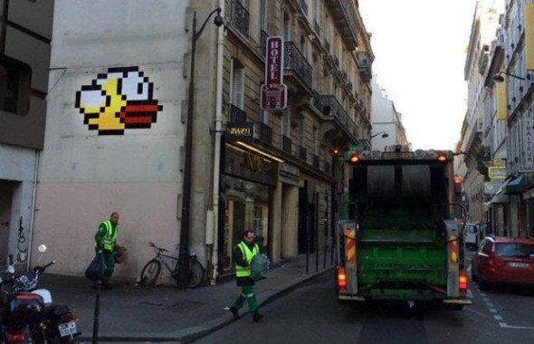 多得街頭藝術家 Flappy Bird 重現巴黎