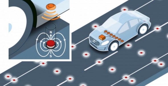 利用磁石定位  Volvo 研發實用自動駕駛技術