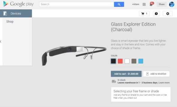 Google Glass 現可在美國 Play 商店直接購買