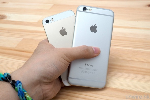 部機大幾多？iPhone 6 vs 5s 機身比一比