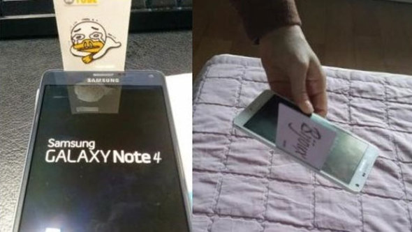 風水輪流轉！網民嘲諷 Galaxy Note 4 變身卡片座