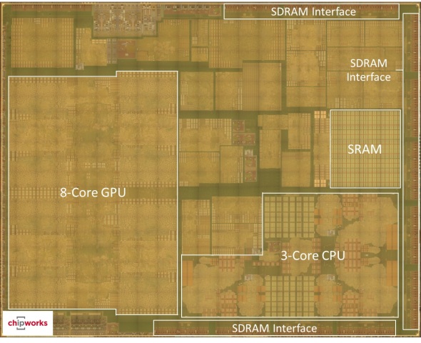 iPad Air 2 的 A8X 處理器大解剖，擁有 8 核 GPU！