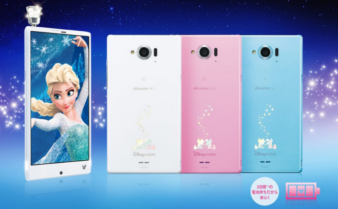 Disney Mobile on docomo 捨棄米奇老鼠? SH-02G以《冰雪奇緣》作賣點