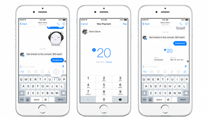Facebook Messenger 推小額金錢交易功能