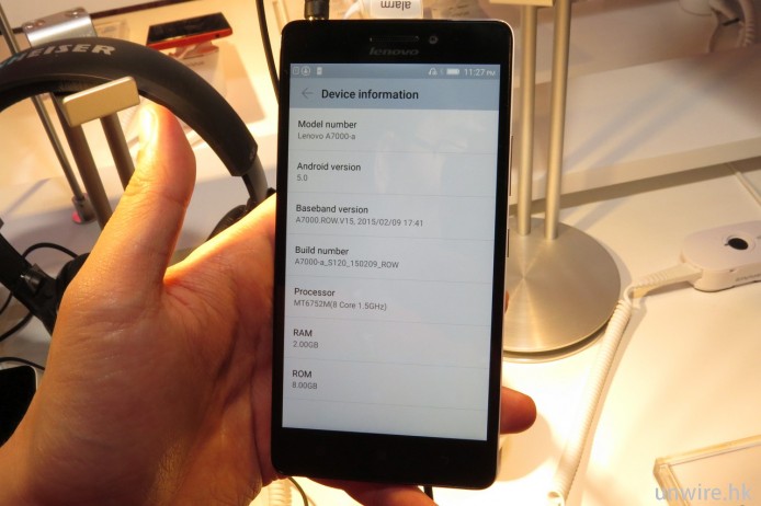 出廠已預載 Android 5.0 Lollipop 作業系統。