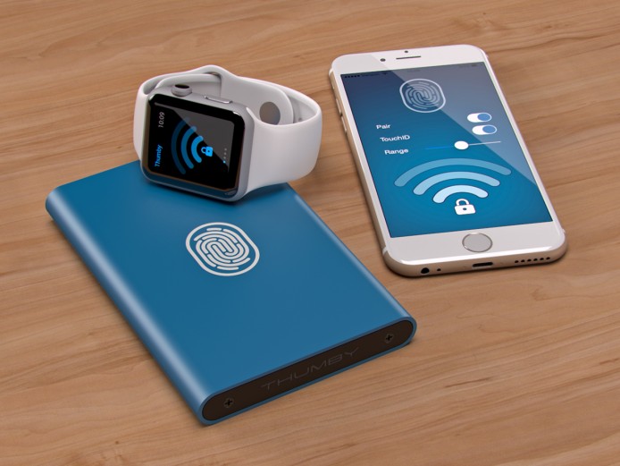 首款無線連接 Apple Touch ID 指紋解鎖硬碟 Case  – Thumby