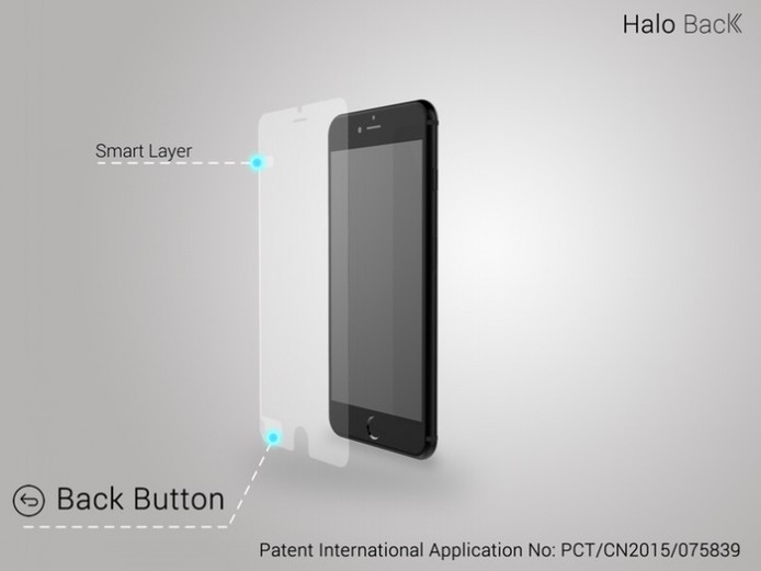 內藏透明「Back」鍵   Halo Back iPhone 保護貼集資中