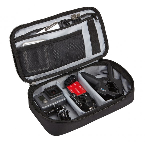Lightweight yet durable protection for 2 action cameras and accessories.