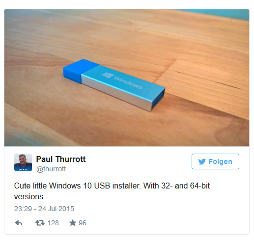 Windows 10 USB 手指原來咁既樣！
