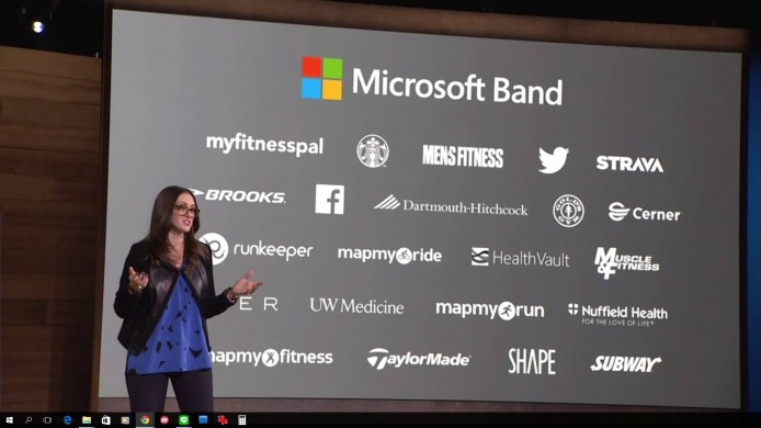 Microsoft Band 將會與圖中的開發商合作,推出兼容的應用 apps。