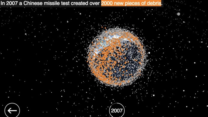 60 秒短片讓你了解 60 年太空垃圾數量演變