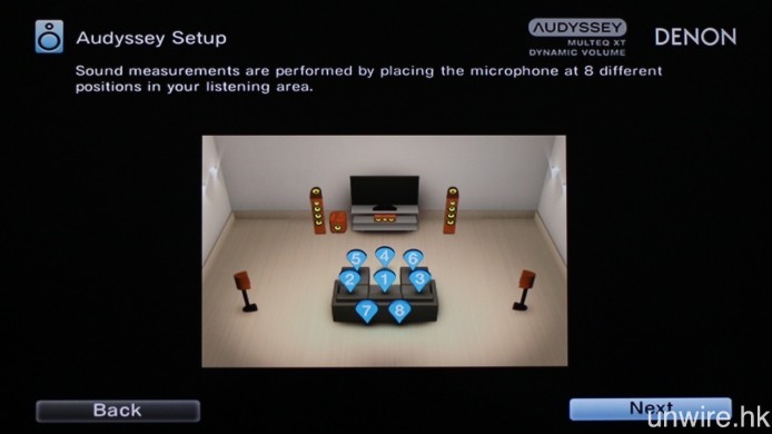 Audyssey MultEQ XT 這個校正系統，為該品牌的進階版本，量度的位置最多可達 8 點。