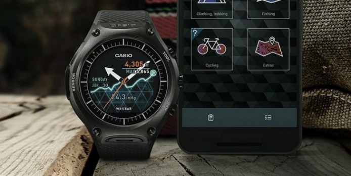 高科技 + Android Wear = 玩晒  ! Casio WSD-F10 智能手錶現身