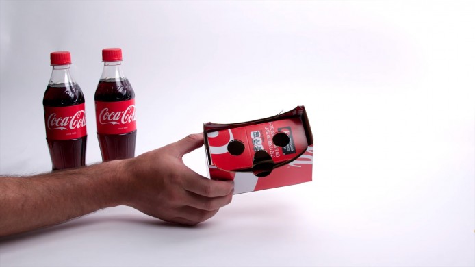可口可樂特式包裝  可變身 Google Cardboard VR 裝置