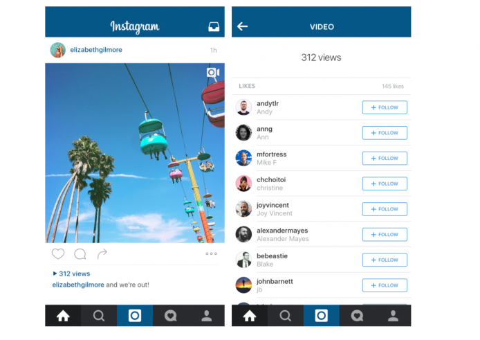 人氣有多少？Instagram 將加入影片觀看次數顯示