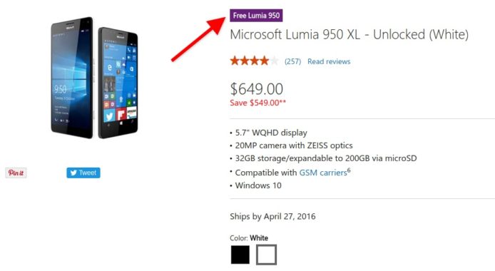 旗艦無人要？Microsoft Lumia 950 要買一送一