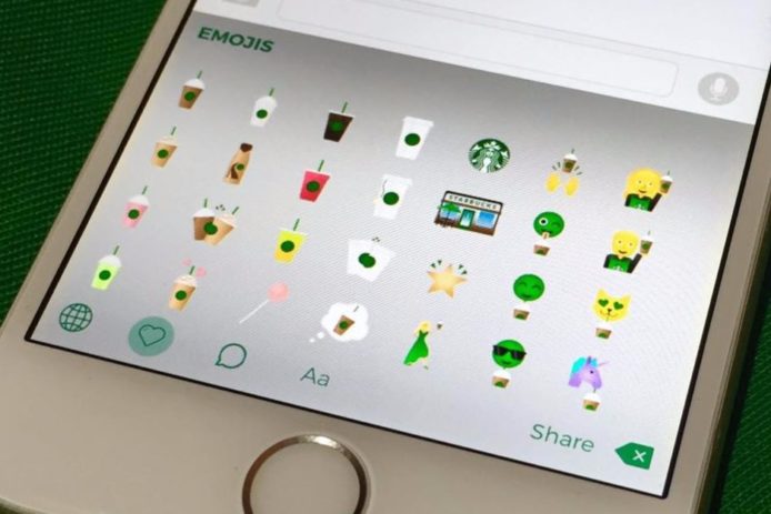 Android、iOS 都用得  Starbucks 推出 Emoji 鍵盤