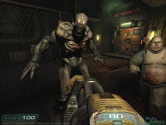 doom 3 我當它是 biohazard 來的，根本沒有 DOOM 的特色