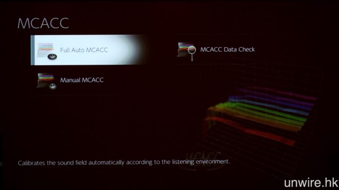 Pioneer 著名的 MCACC 自動音場校正功能，當然不會在 VSX-1131 缺席，除提供全自動校正之外，亦可在完成校正之後檢查相關數據，或者作手動校正。