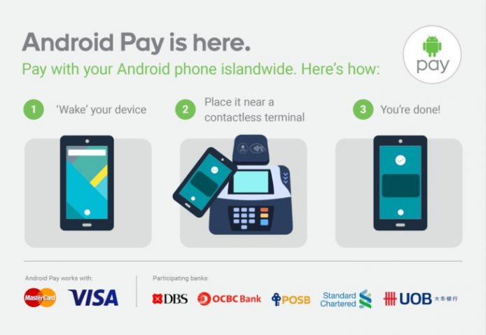 亞洲初試啼聲  Android Pay 選定新加坡