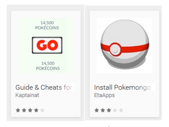 惡毒假 App 入侵 Google Play   《Pokemon Go》玩家小心中伏