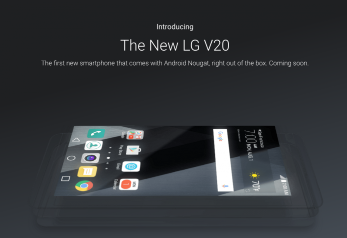 Google 爆響口！LG V20 將成首部預載「鳥結糖」Android 手機