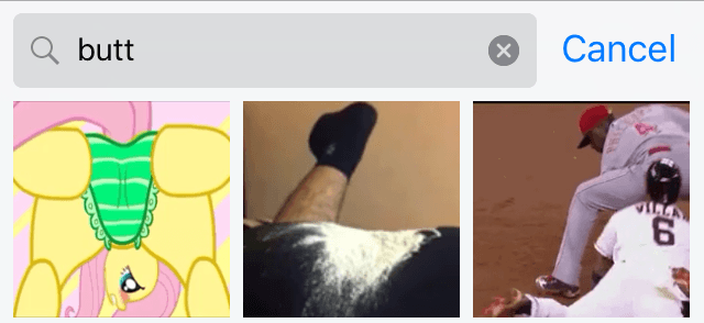 iMessage GIF 搜尋功能驚現不雅內容