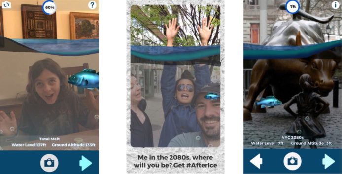 地球暖化冰川融解！AR 軟件讓你體驗水浸眼眉