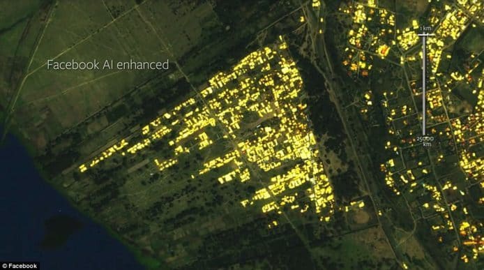Facebook發展AI衛星地圖技術　精準顯示23個國家人口分佈