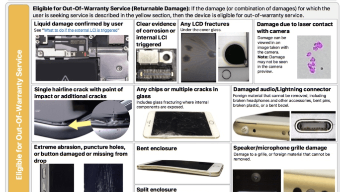 蘋果內部文件流出　詳細列出iPhone修理服務基準