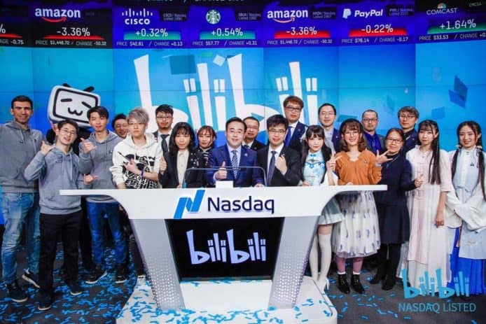 中國動漫平台嗶哩嗶哩美國 NASDAQ 上市