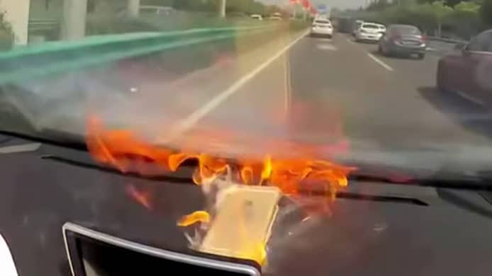 【有片睇】iPhone 6 突然在汽車中爆炸　女事主曾到非授權維修店換電池
