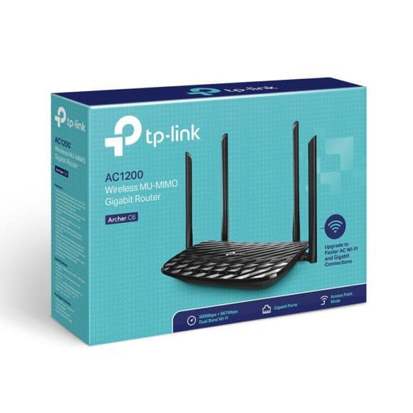 TP-Link Archer C6 AC1200 雙頻路由器　4+1 天線極速傳輸