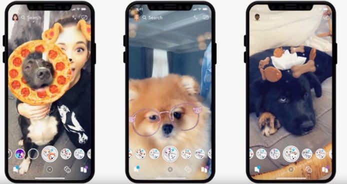 【有片睇】Snapchat 推狗狗濾鏡　寵物相片可愛度大升級