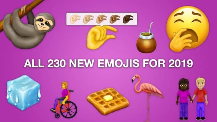 2019 新款 Emoji 公佈   包括輪椅、窩夫和樹懶