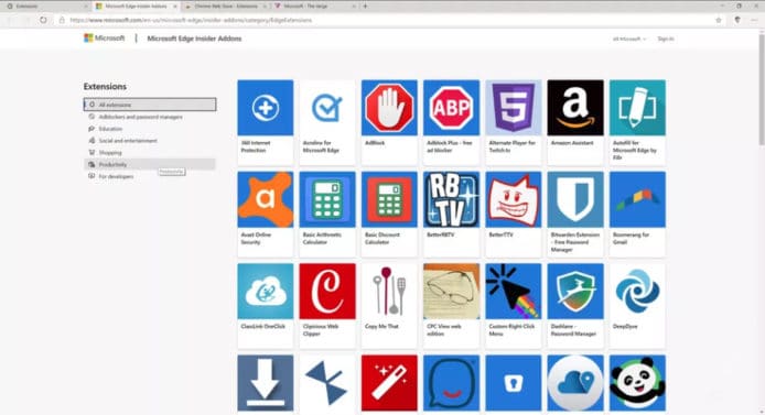 Chromium 核心微軟 Edge 瀏覽器網上流出　可使用 Chrome 插件與書籤