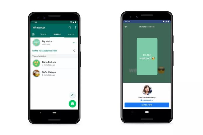 WhatsApp 測試新功能   將 Status 分享至 Facebook